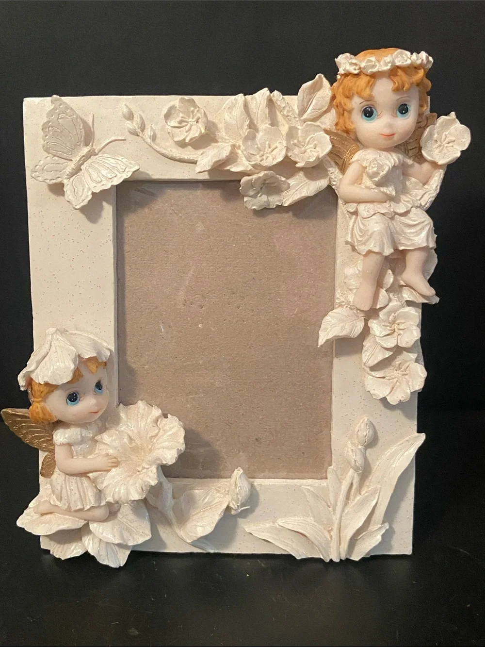Posh Italy Design Cream Fairy & Floral Picture Frame Insert 6 x 4”